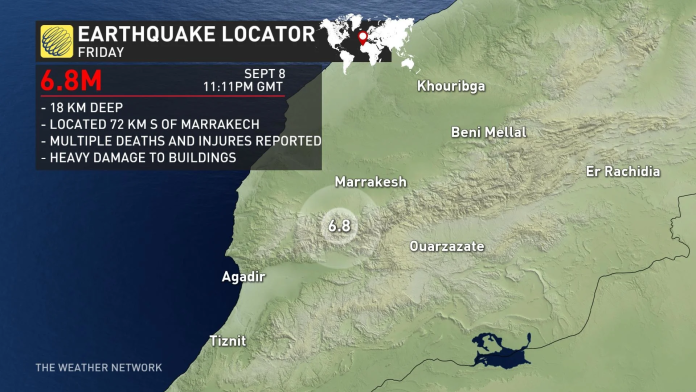 morocco-quake-1 Morocco earthquake locator: The Weather Network